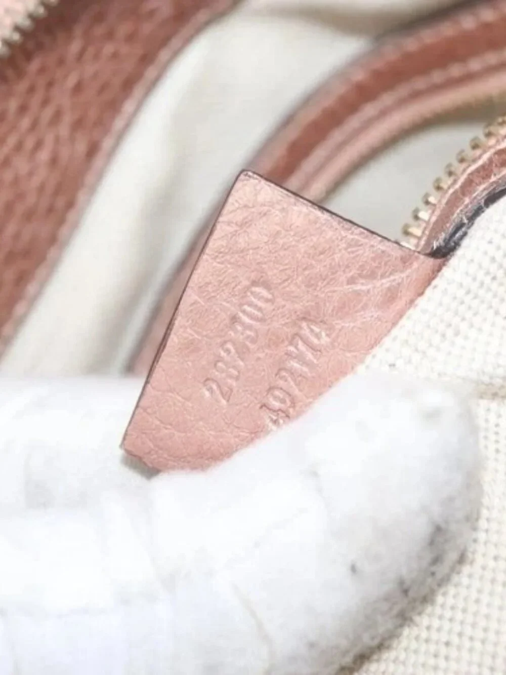 GUCCI Tote Bag Leather 2way Pink Gold 282300 Auth ka3524